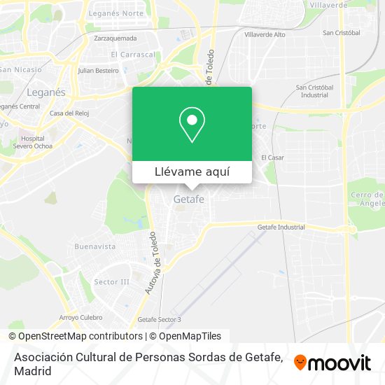 Mapa Asociación Cultural de Personas Sordas de Getafe