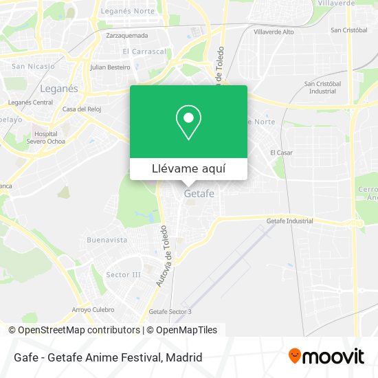 Mapa Gafe - Getafe Anime Festival