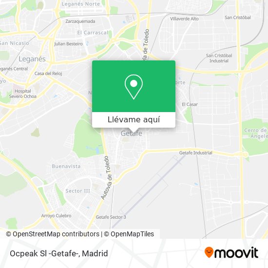 Mapa Ocpeak Sl -Getafe-