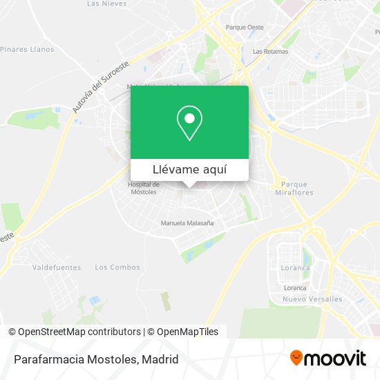 Mapa Parafarmacia Mostoles