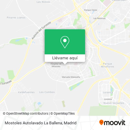 Mapa Mostoles Autolavado La Ballena