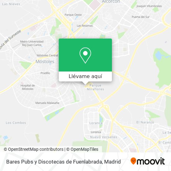 Mapa Bares Pubs y Discotecas de Fuenlabrada
