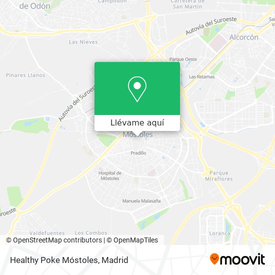 Mapa Healthy Poke Móstoles