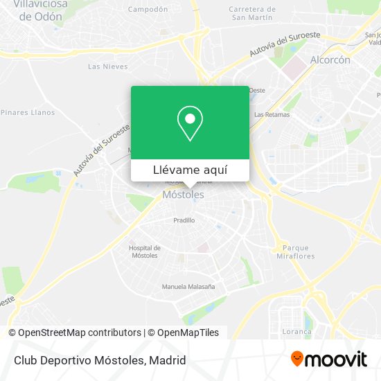 Mapa Club Deportivo Móstoles