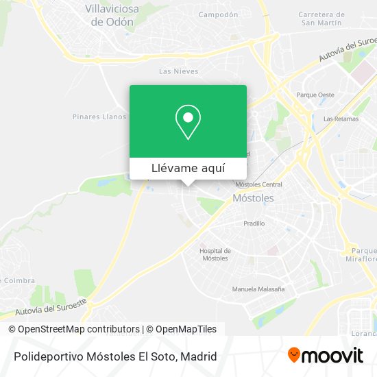 Mapa Polideportivo Móstoles El Soto