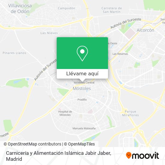 Mapa Carnicería y Alimentación Islámica Jabir Jaber