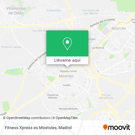 Mapa Fitness Xpress es Móstoles