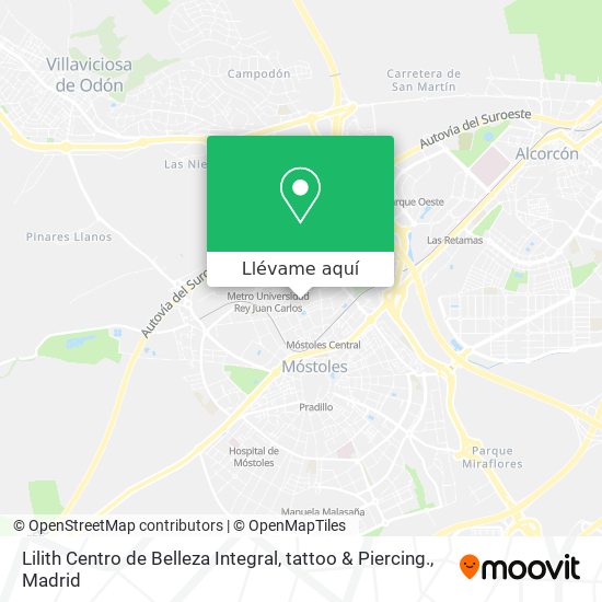 Mapa Lilith Centro de Belleza Integral, tattoo & Piercing.