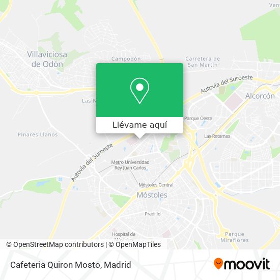 Mapa Cafeteria Quiron Mosto