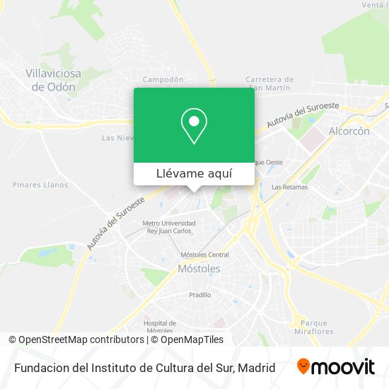 Mapa Fundacion del Instituto de Cultura del Sur