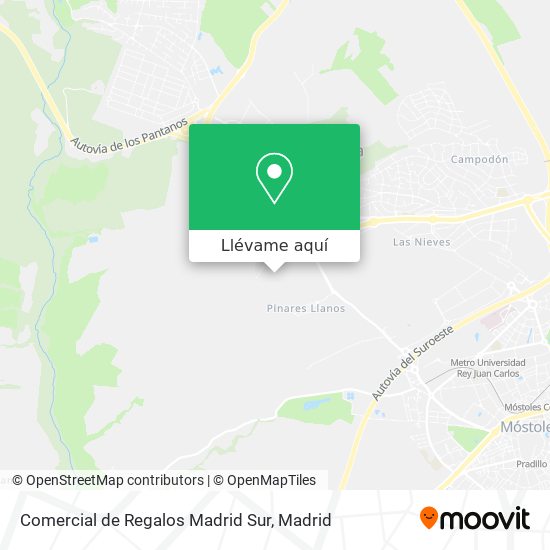 Mapa Comercial de Regalos Madrid Sur