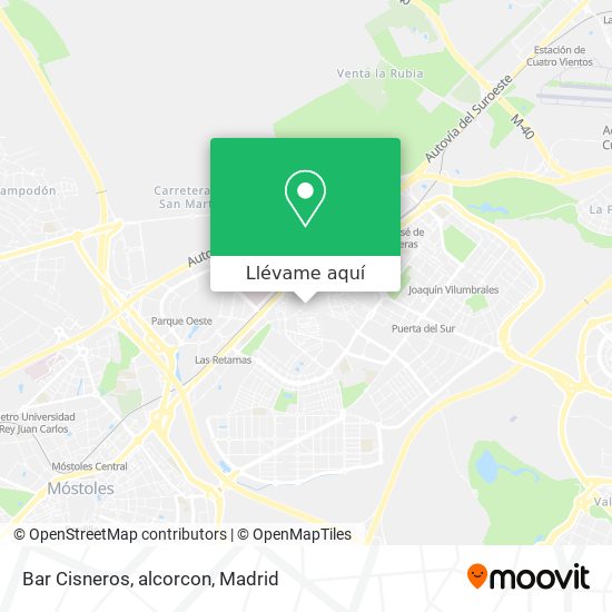 Mapa Bar Cisneros, alcorcon