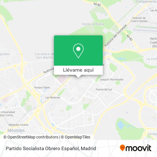 Mapa Partido Socialista Obrero Español