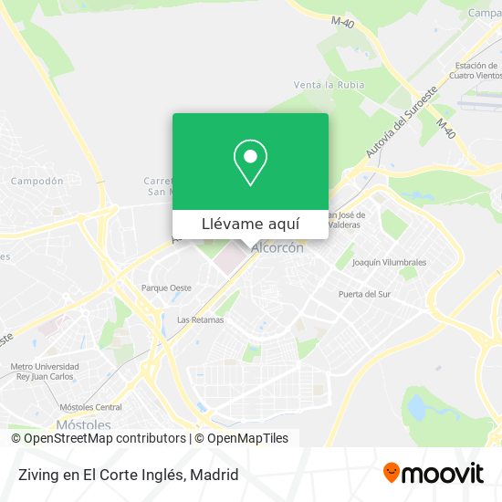 Mapa Ziving en El Corte Inglés