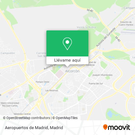 Mapa Aeropuertos de Madrid