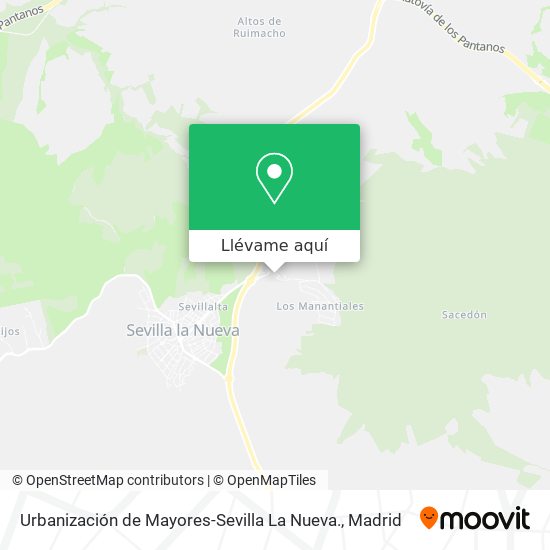 Mapa Urbanización de Mayores-Sevilla La Nueva.