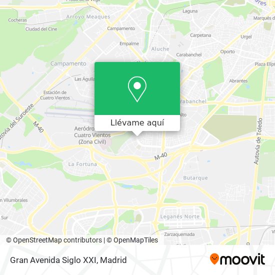 Mapa Gran Avenida Siglo XXI