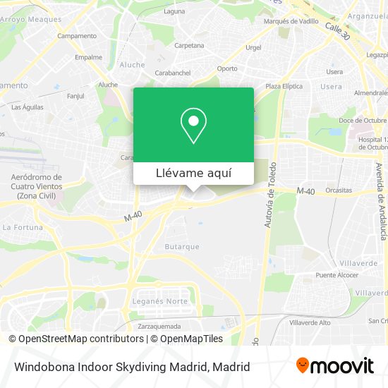 Mapa Windobona Indoor Skydiving Madrid