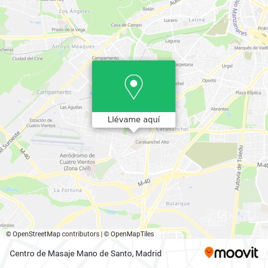 Mapa Centro de Masaje Mano de Santo