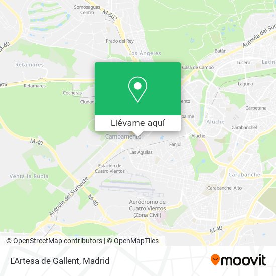 Mapa L'Artesa de Gallent