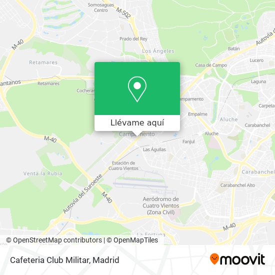 Mapa Cafeteria Club Militar