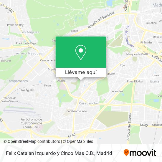 Mapa Felix Catalan Izquierdo y Cinco Mas C.B.