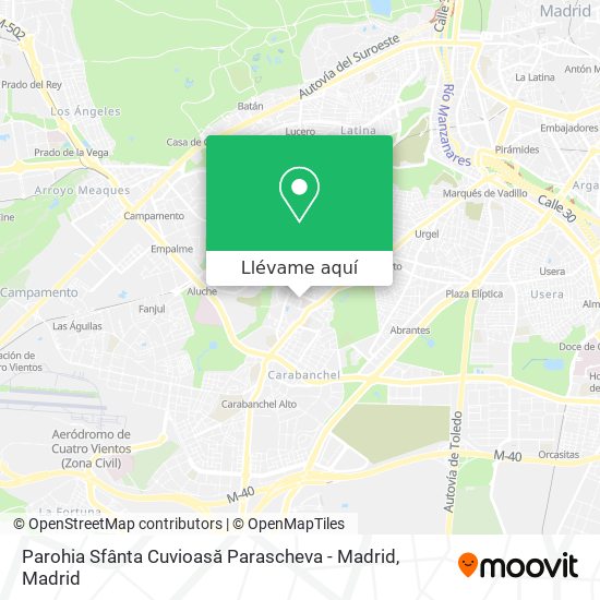 Mapa Parohia Sfânta Cuvioasă Parascheva - Madrid