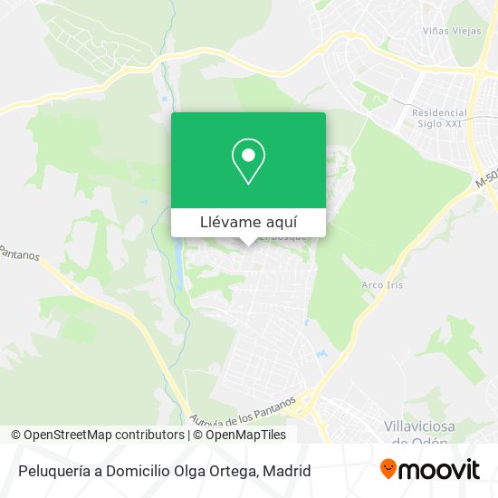 Mapa Peluquería a Domicilio Olga Ortega