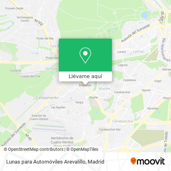 Mapa Lunas para Automóviles Arevalillo