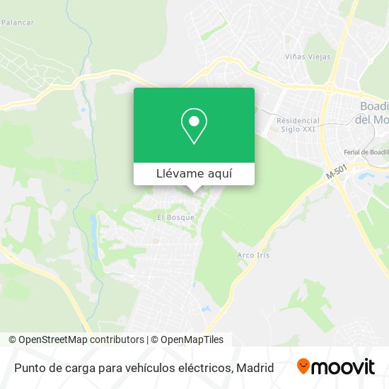 Mapa Punto de carga para vehículos eléctricos