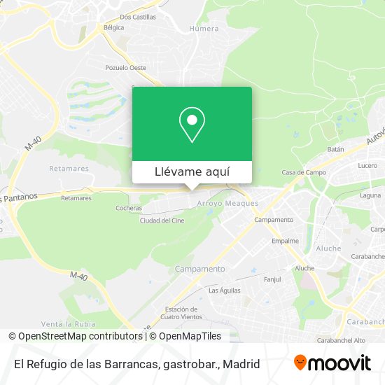 Mapa El Refugio de las Barrancas, gastrobar.