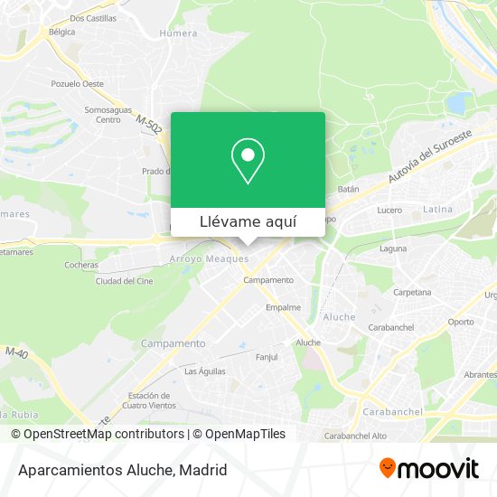 Mapa Aparcamientos Aluche