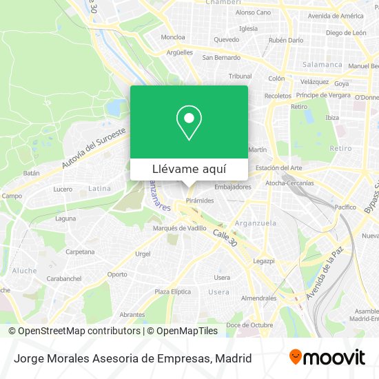 Mapa Jorge Morales Asesoria de Empresas