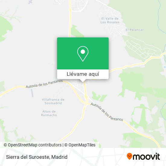 Mapa Sierra del Suroeste
