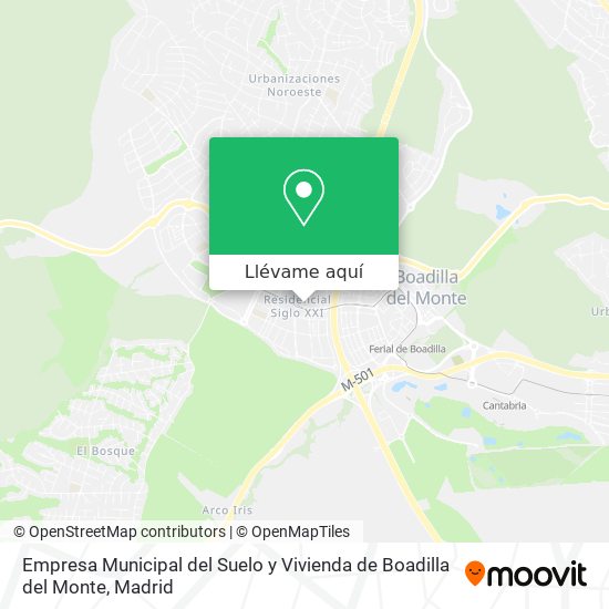 Mapa Empresa Municipal del Suelo y Vivienda de Boadilla del Monte