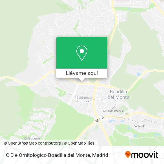 Mapa C D e Ornitologico Boadilla del Monte