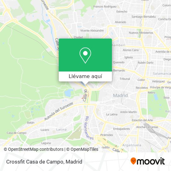 Mapa Crossfit Casa de Campo