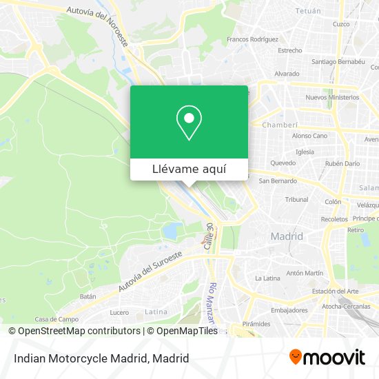 Mapa Indian Motorcycle Madrid
