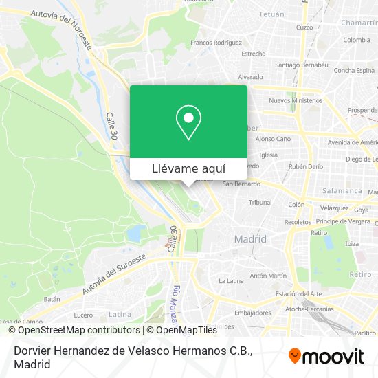 Mapa Dorvier Hernandez de Velasco Hermanos C.B.