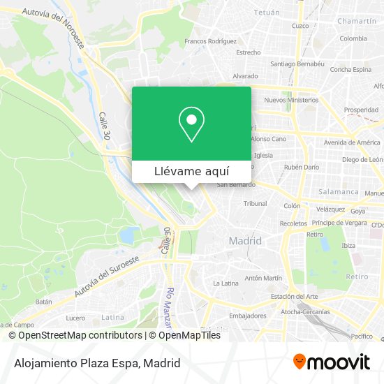 Mapa Alojamiento Plaza Espa