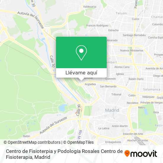 Mapa Centro de Fisioterpia y Podología Rosales Centro de Fisioterapia