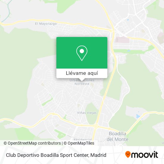 Mapa Club Deportivo Boadilla Sport Center