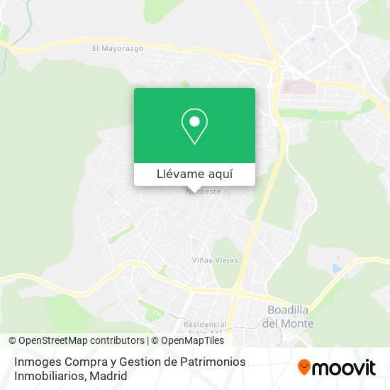 Mapa Inmoges Compra y Gestion de Patrimonios Inmobiliarios