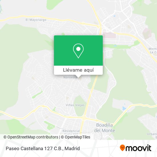 Mapa Paseo Castellana 127 C.B.