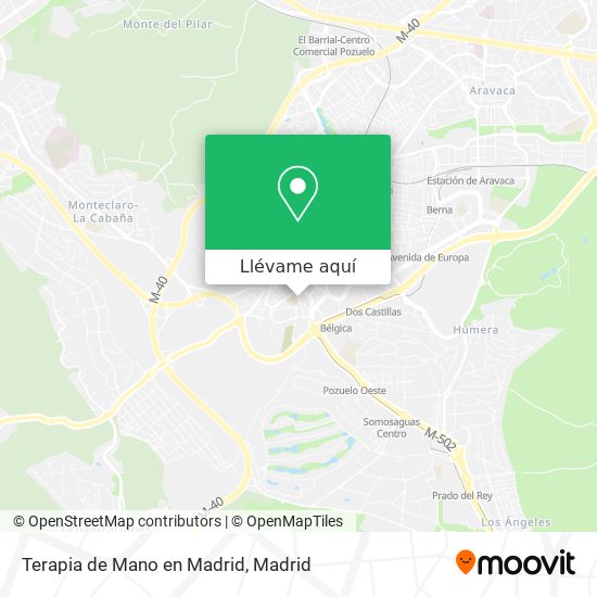 Mapa Terapia de Mano en Madrid