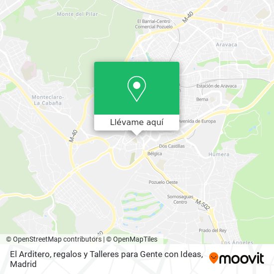 Mapa El Arditero, regalos y Talleres para Gente con Ideas