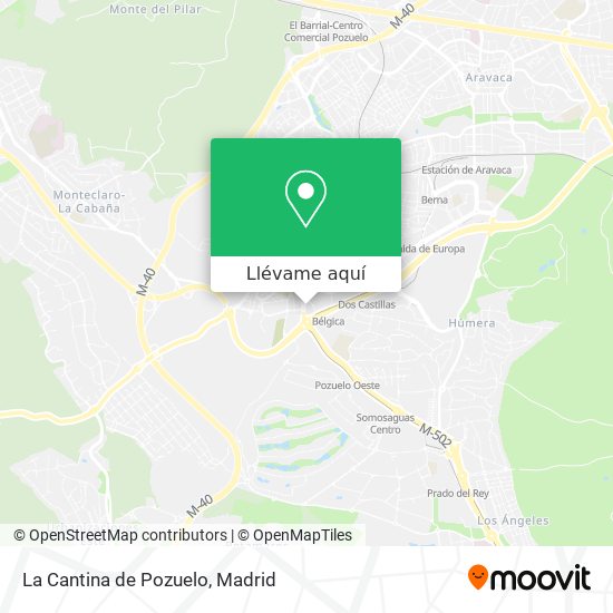 Mapa La Cantina de Pozuelo