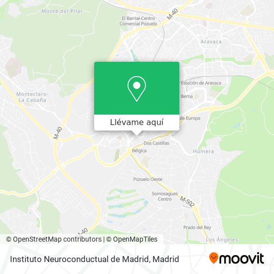 Mapa Instituto Neuroconductual de Madrid