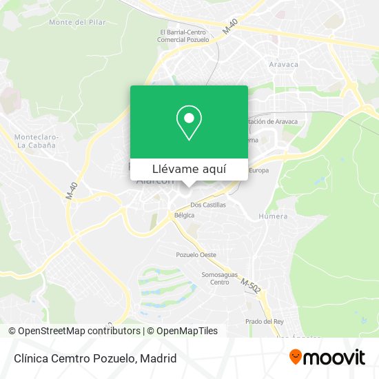 Mapa Clínica Cemtro Pozuelo