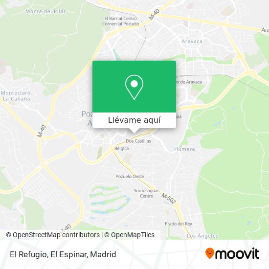 Mapa El Refugio, El Espinar